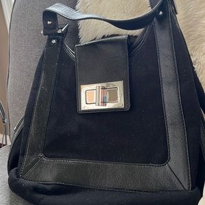 Banana Republic leather and suede handbag